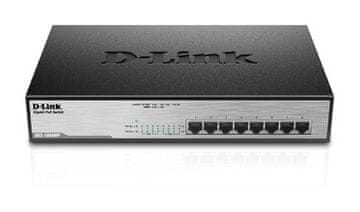 Switch D-Link DGS-1008MP Unmanaged Gigabitni mrežni prekidač, 8 portova