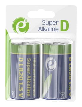 Bateria Gembird alkalne baterije LR20 D-Cell, 1.5V, 2 komada