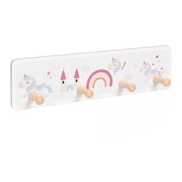 Northix Dječji vješalica za kapute s 4 kuke, MDF i bor, 10x38 cm