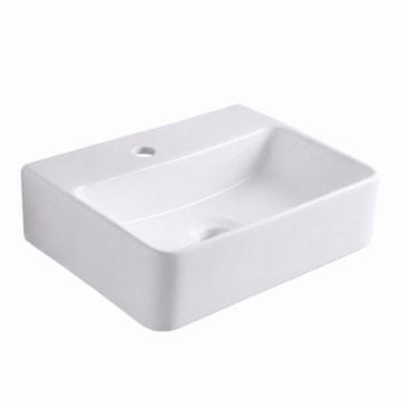 Northix Zidni keramički umivaonik s otvorom za slavinu, 37 x 27 cm