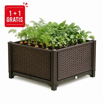 Cool Mango visoka greda za uzgoj povrća, 2 komada (1 + 1 GRATIS), posuda za sadnju biljaka, PP, 40 × 40 × 22 cm