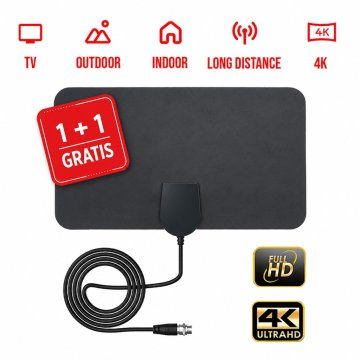 Cool Mango sobna digitalna TV antena 2 komada (1 + 1 GRATIS) za HD prijem, VHF/UHF