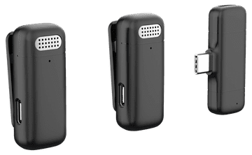 Defender Talky-139 (64139) 2 bežična lavalier mikrofona USB-C, dvostruki bežični set, crni