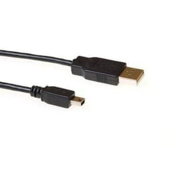 ACT USB kabel [USB 2.0] - USB A (M) - miniUSB (M) kabel, 5 m, crna (SB2415)