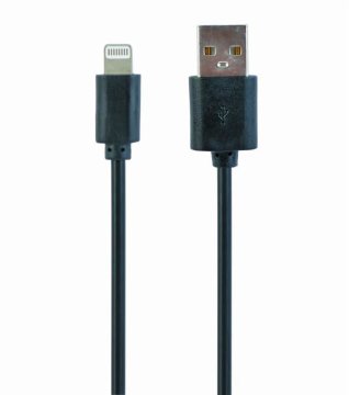 Gembird USB kabel [USB 2.0] - USB A (M) - Lightning (M) kabel, 1 m, crni (CC-USB2-AMLM-1M)