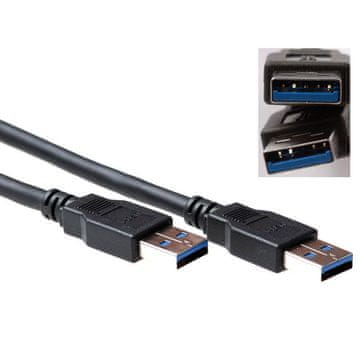 ACT SB3010 USB 3.2 A muški na USB A muški 0,5m crni SuperSpeed