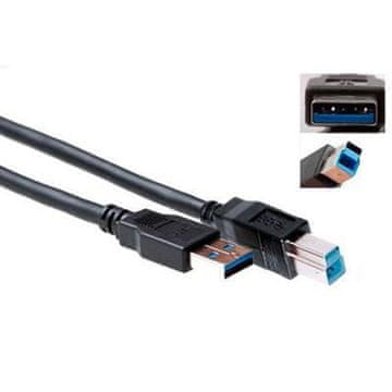 ACT SB3016 USB 3.2 A muški na USB B muški 0,5m crni SuperSpeed