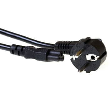 ACT AK5024 mrežni kabel Schuko CEE 7/7 muški (kutni) - C5 IEC 3m crni