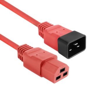 ACT Naponski kabel AK5362 C20 (M) - C21 (Ž) 2 m, crveni