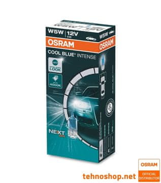 Osram 10x ŽARNICA HALOGEN W5W 2825CBN COOL BLUE INTENSE 5W 12V W2.1x9.5d