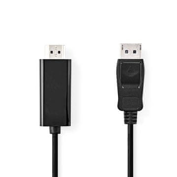 Nedis DisplayPort na HDMI kabel, 1 m, crni