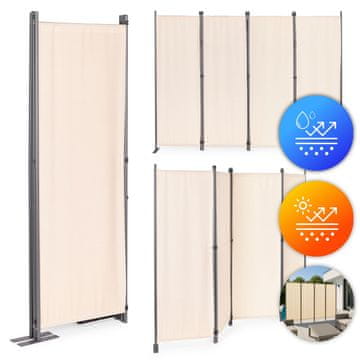 Northix Sklopiva vrtna i sobna pregrada s 4 panela 167x216 cm bež MultiGarden