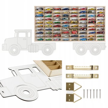 POLICA ZA OPUGE MATCHBOX/HOT WHEELS - DRVENA - OD PROIZVOĐAČA - HIT