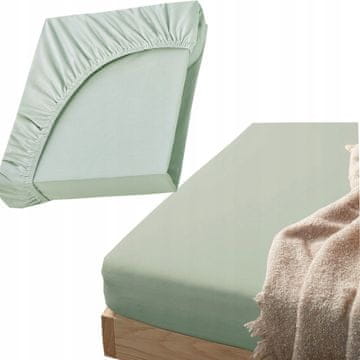 Jersey plahta s elastičnim uloškom od pamuka za krevet 180x200 cm siva, siva
