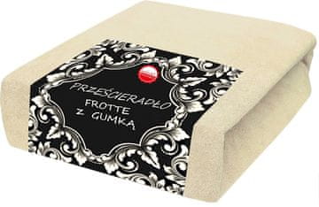 Frotirna plahta 160x200 mekana, topla krem, bež boja