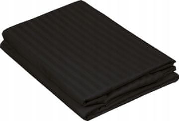 Hotelska damast plahta 180x220 tradicionalne pruge - crna