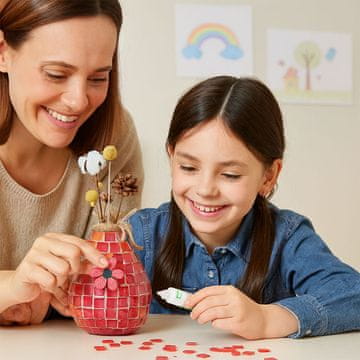 DIY vaza - crveni mozaik