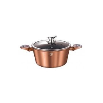 Berlingerhaus Lonac s mramornom površinom i poklopcem BH 1515 24 cm Rosegold Metallic Line