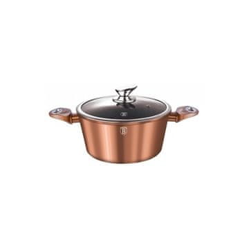 Berlingerhaus Lonac s mramornom površinom i poklopcem BH 1516 28 cm Rosegold Metallic Line