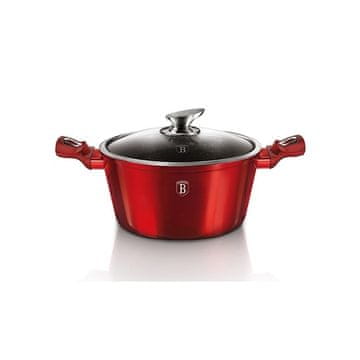 Berlingerhaus Lonac s mramornom površinom BH-6192 i poklopac 30 cm Burgundy Metallic Line