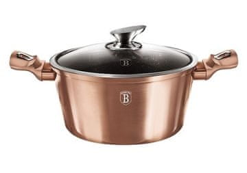 Berlingerhaus Lonac s mramornom površinom BH-6194 Lonac s mramornom površinom i poklopcem 30 cm Rosegold Metallic Line