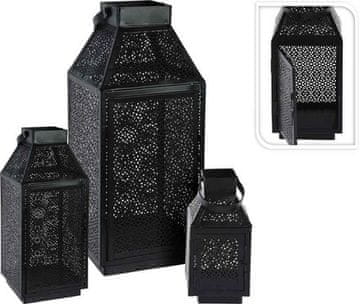 ProGarden Fenjer KO-AAE331190 Patterned candle lantern set of 3 pcs 38/28/20cm