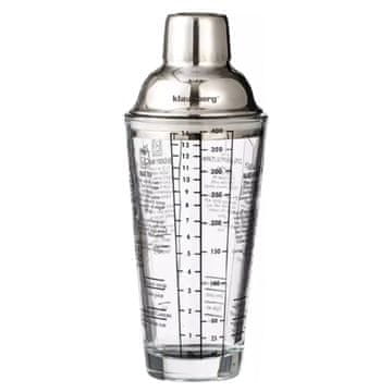 KLAUSBERG Stakleni shaker za barmena 400ml s receptima Kb-7647