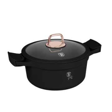 Berlingerhaus Lonac s titanijskim premazom BH-1457 with lid 24 cm Black Rose Collection