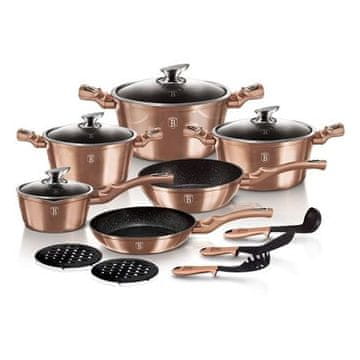Berlingerhaus Set posuđa BH-1224 15 ks Rosegold Metallic Line