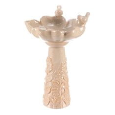 Autronic Hranilica/pojilica Bird feeder - ceramic, flower with birds, standing, cream (KEX6004 CRM-L)