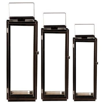Autronic Fenjer Lantern - thin metal frames, copper color, price for a set of 3 pieces (JL366 COP)