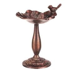 Autronic Hranilica/pojilica Bird feeder - metal stand, with bird, copper-antique color (UM0954 COP-ANT)