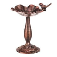 Autronic Hranilica/pojilica Bird feeder - metal stand, with bird, copper-antique color (UM0954 COP-ANT)