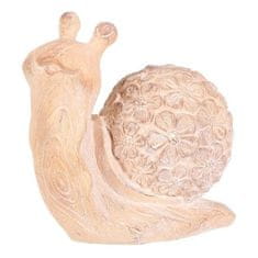 Autronic Vrtni ukrasi Snail - magnesium, larger, flower pattern, wood imitation (SM506-L)
