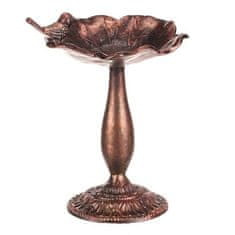 Autronic Hranilica/pojilica Bird feeder - metal stand, with bird, copper-antique color (UM0954 COP-ANT)