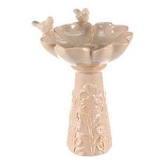 Autronic Hranilica/pojilica Bird feeder - ceramic, flower with birds, standing, cream (KEX6004 CRM-S)