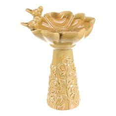 Autronic Hranilica/pojilica Bird Feeder - ceramic, flower with birds, standing, light green (KEX6004 GRN2-S)
