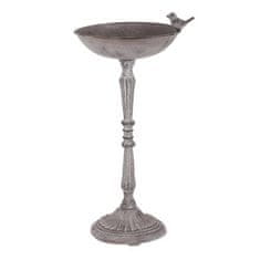 Autronic Hranilica/pojilica Bird feeder - metal stand, with bird, gray color (UM0951 GREY)