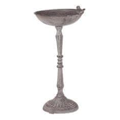 Autronic Hranilica/pojilica Bird feeder - metal stand, with bird, gray color (UM0951 GREY)