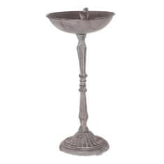 Autronic Hranilica/pojilica Bird feeder - metal stand, with bird, gray color (UM0951 GREY)