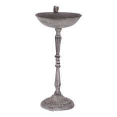 Autronic Hranilica/pojilica Bird feeder - metal stand, with bird, gray color (UM0951 GREY)
