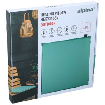 Alpina Električno grijani jastuk sjedala ED-244062 vanjski USB 45 x 45 cm zeleni