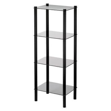 Kela Polica KL-24228 Lars metal black 4 tiers