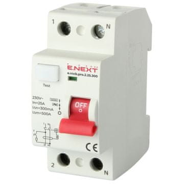 NEX p003013 PRO 2P 25A 300mA 6kA RCD TIP AC