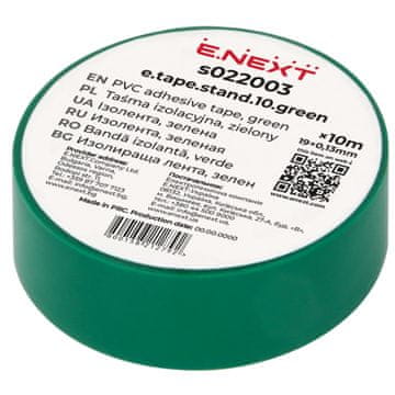 NEX s022003 PVC izolacijska traka 19 mm x 10 m zelena