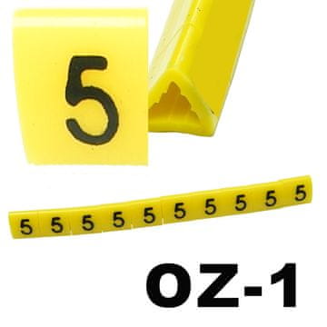 Ergo Oznake za kabele OZ-1 5 žute 100 kom