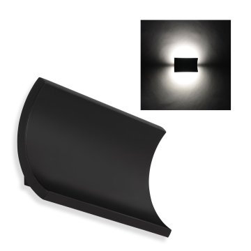 Telefunken 12W LED vanjska svjetiljka, crna, GORE/DOLJE, fasada | temperatura boje 4000K - IP44