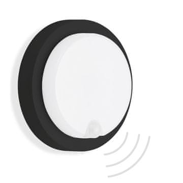 Telefunken 12W LED fasadna svjetiljka sa senzorom pokreta | crna | neutralna boja