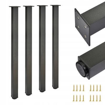 4 x Noga 60x60 | V - 1100 mm | Crna