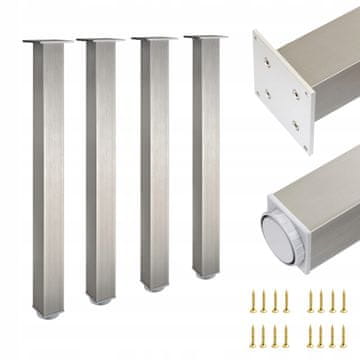 4 x Noga 60x60 | V - 710 mm | Nehrđajući čelik